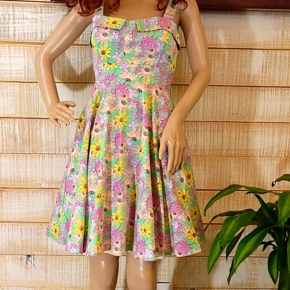 Eva Rose Clothing Fit and Flare Dress with Pockets - Picture 2 of 2